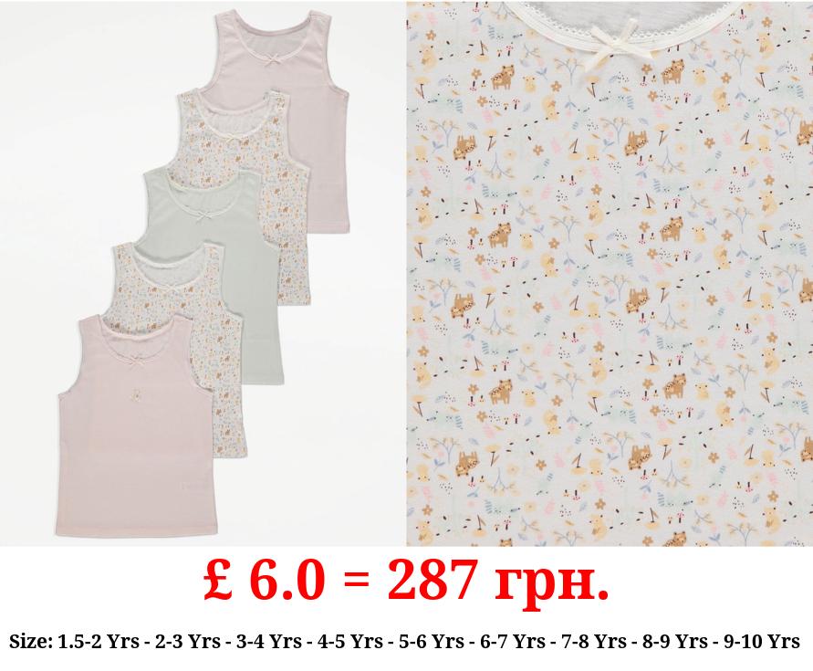 Woodland Floral Vests 5 Pack