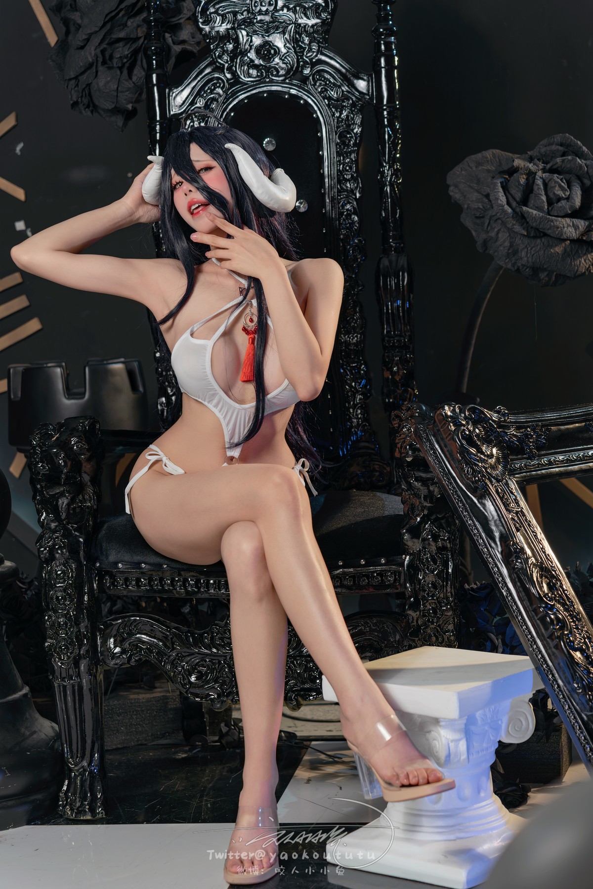 Cosplay 黏黏团子兔 魅魔之耻 雅儿贝德 & Tell Me 41