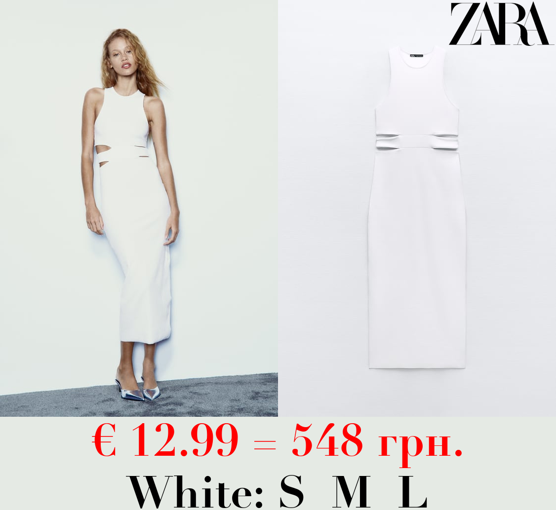 LONG FITTED DRESS WITH CUT-OUT DETAIL