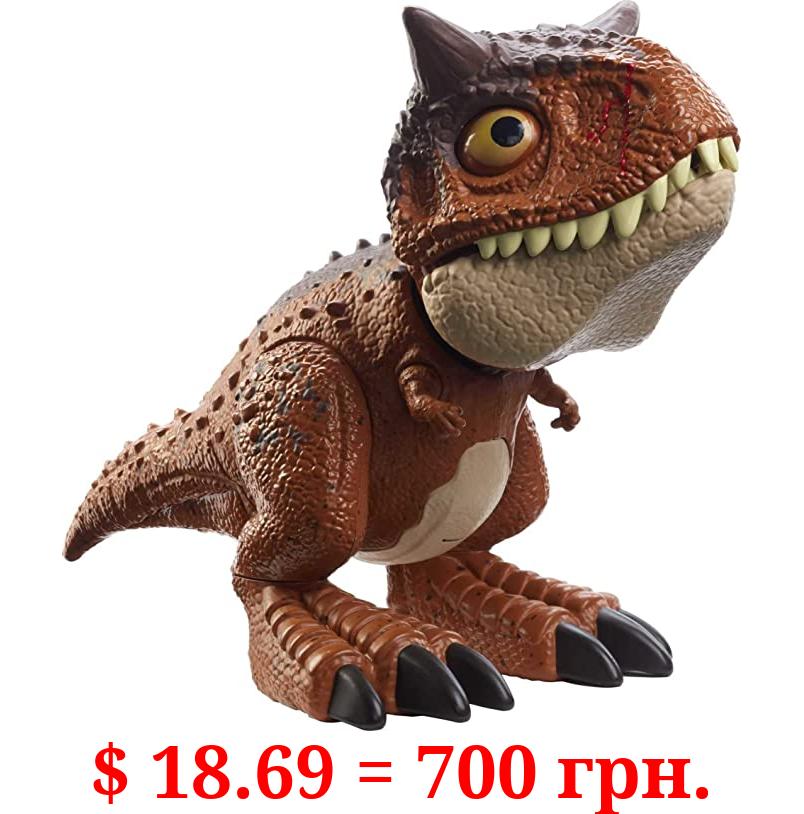 ​Jurassic World Camp Cretaceous Chompin’ Carnotaurus Toro Dinosaur Action Figure, Toy Gift with Button-Activated Chomping and Other Motions