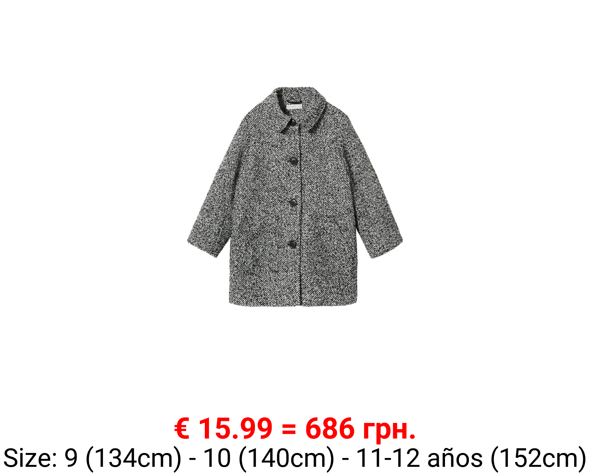 Abrigo jaspeado solapas