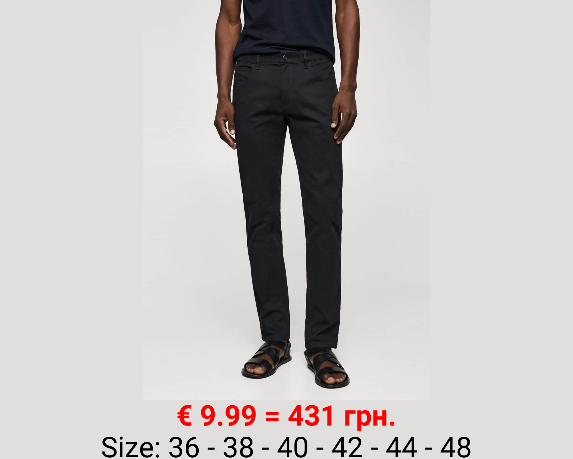 Pantalón tejanero slim fit sarga