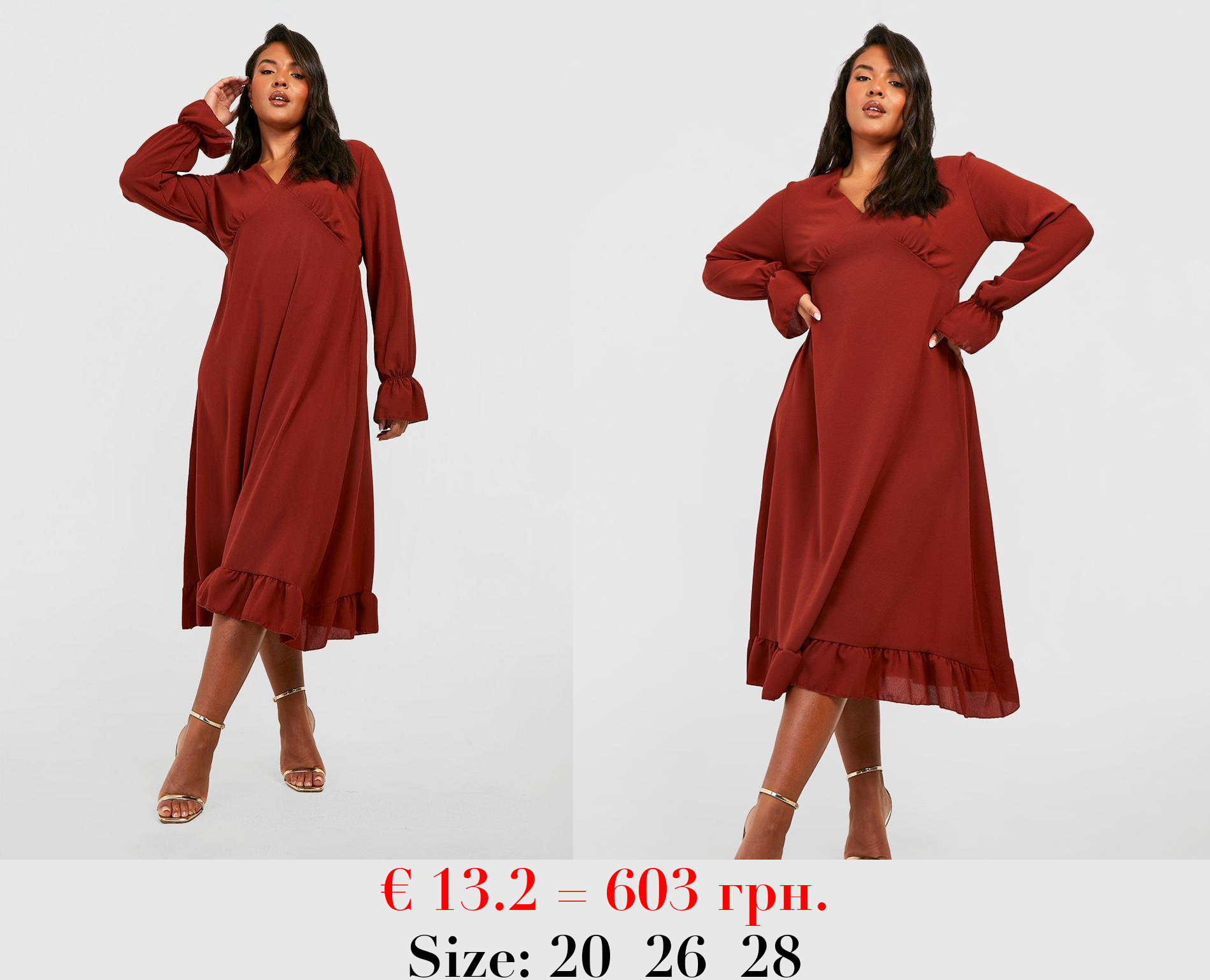 Plus Woven Midi Dress