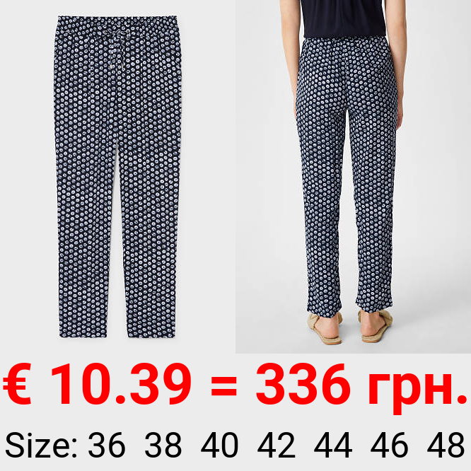 Stoffhose - Tapered Fit - gepunktet
