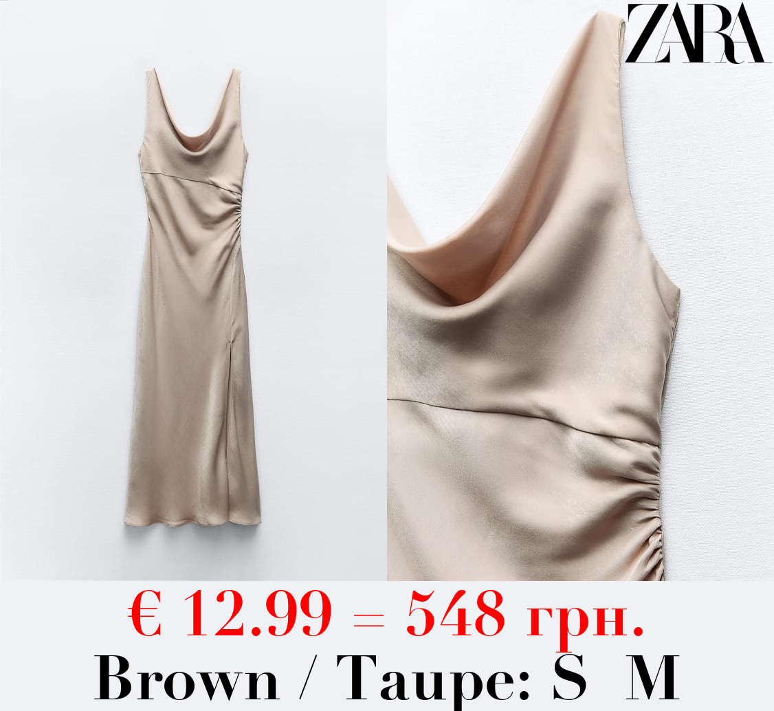 DRAPED CAMISOLE DRESS
