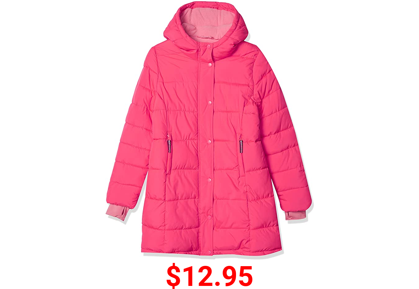 Amazon Essentials Girls and Toddlers' Long Heavy-Weight Hooded Puffer Jacket