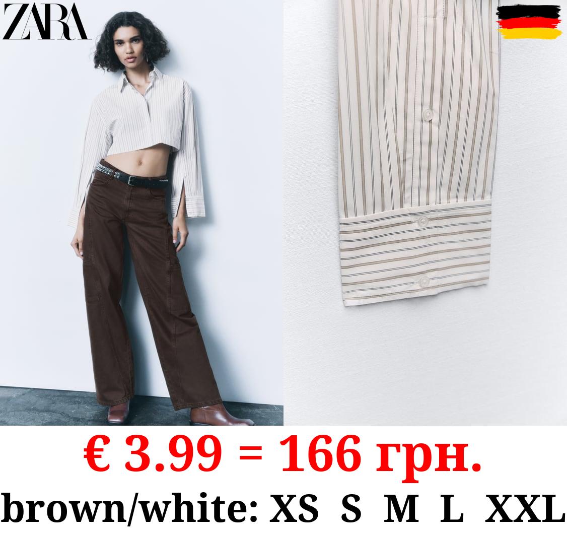 CROPPED STRIPED SHIRT