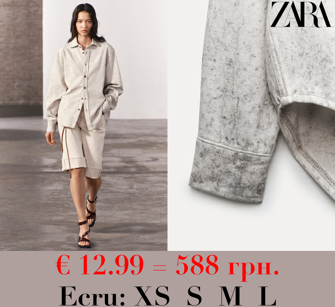 ZW COLLECTION OMBRÉ DENIM SHIRT