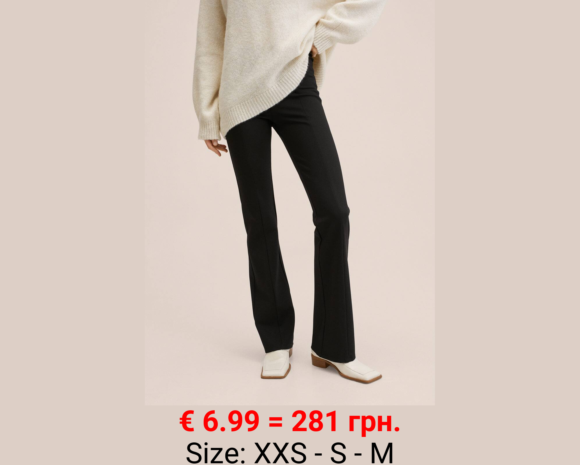 Leggings punto acampanados