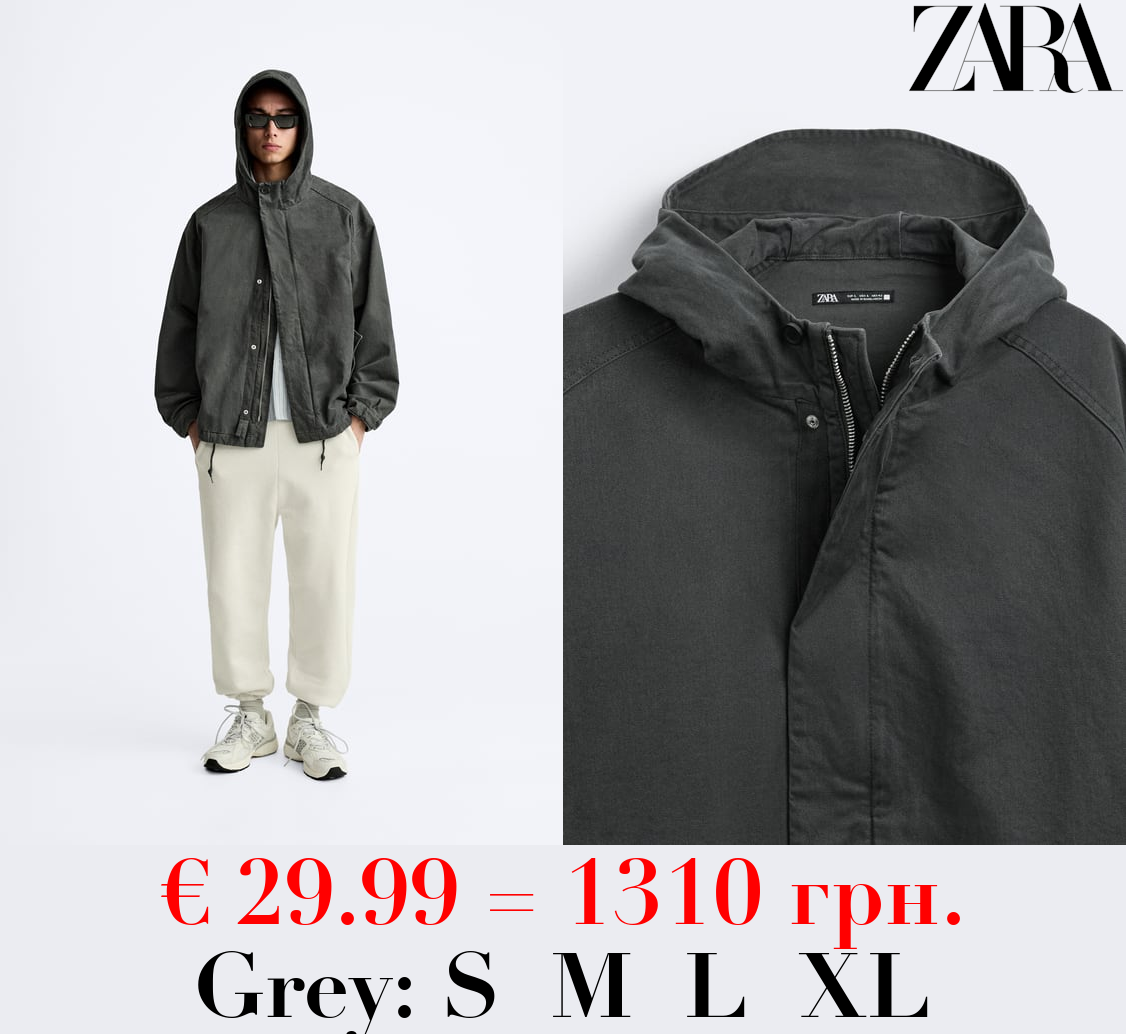 FADED-EFFECT COTTON JACKET