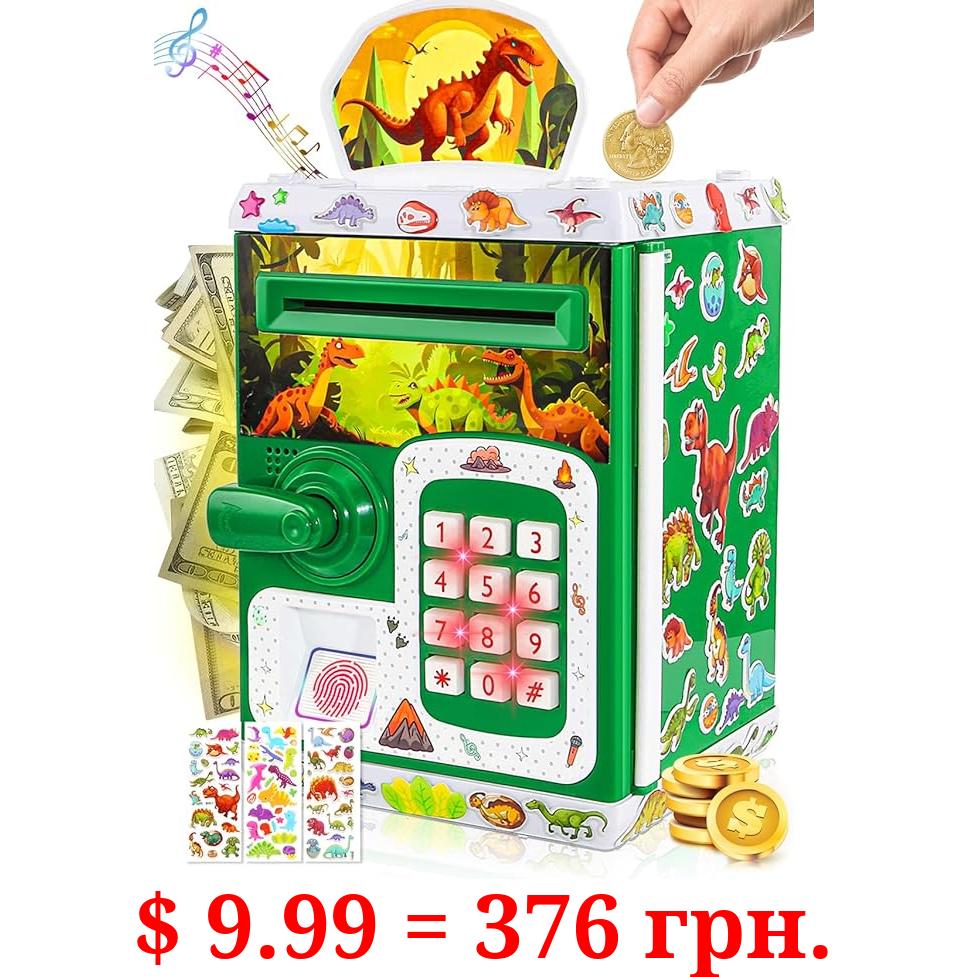Christmas Kids Gifts,Piggy Bank Kids-Toys-for-Boys,Toddler-Toys for 2 3 4 5 6 7 8 Year Old Boys Girls,ATM Electronic Money-Box,Dinosaur-Toys-for-Kids-3-5-7,Cash Coin Saving-Box,Birthday-Gifts-for-Boys