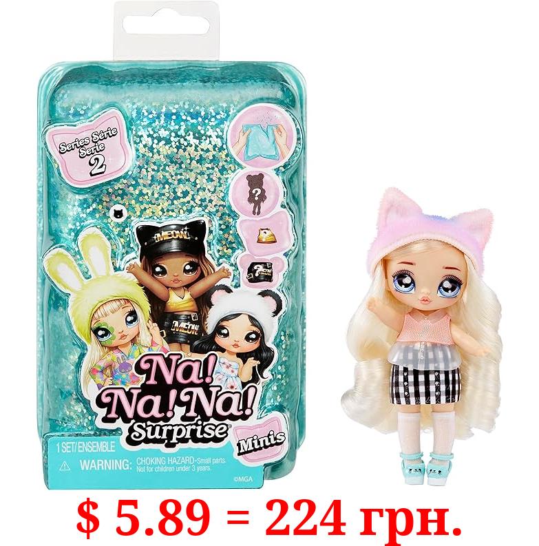 Na! Na! Na! Surprise Minis Series 2-4" Fashion Doll - Mystery Packaging with Confetti Surprise, Includes Doll, Outfit, Shoes, Poseable, Great Toy Gift for Kids Girls Boys Ages 4 5 6 7 8+ Years