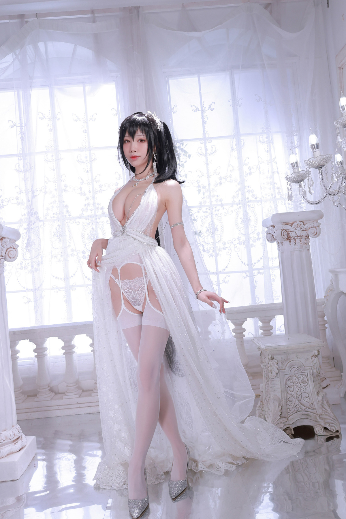 水淼aqua Cosplay 大凤婚纱 12