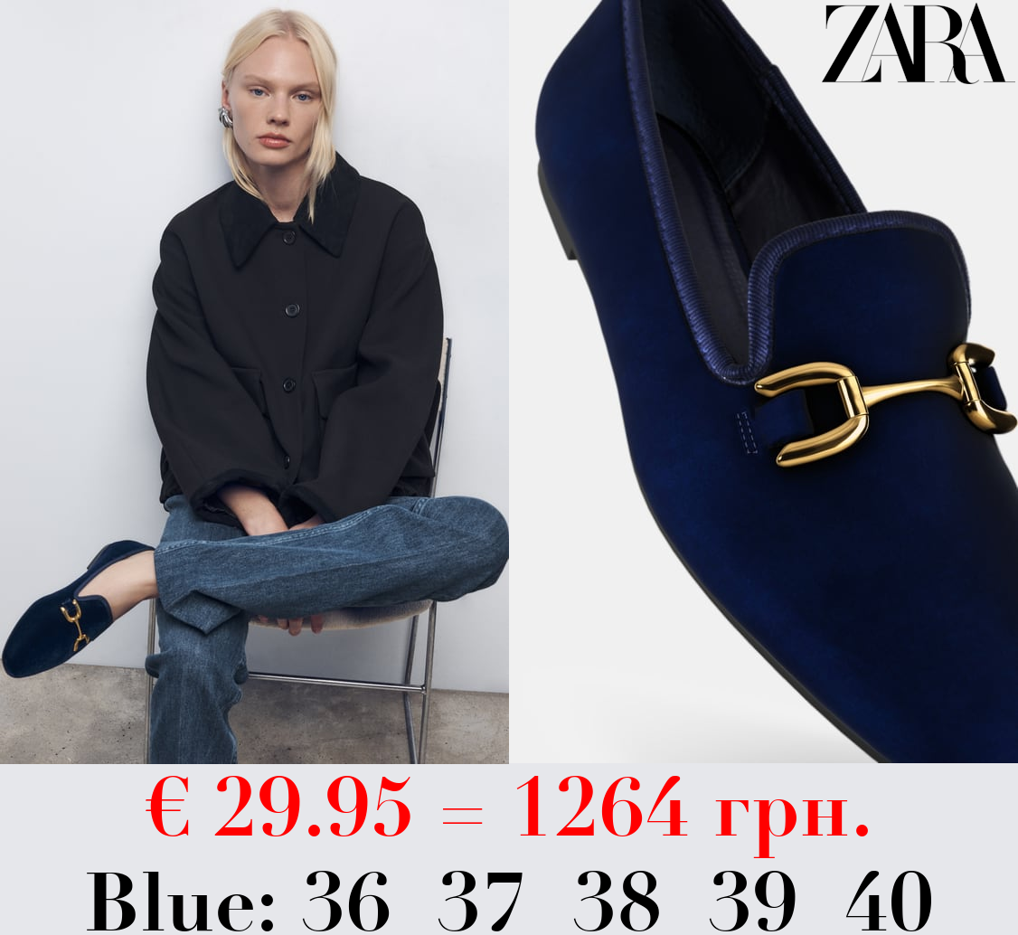 EMBELLISHED VELVET LOAFERS