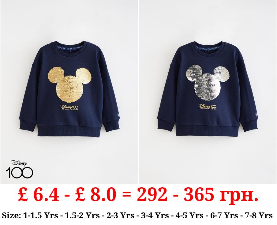Disney 100 Navy Flip Sequin Sweatshirt