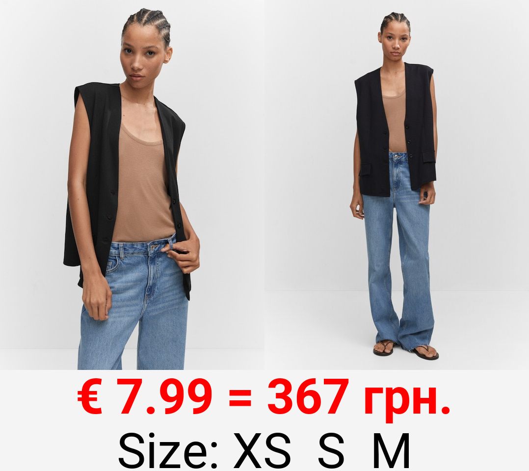 Chaleco recto oversize