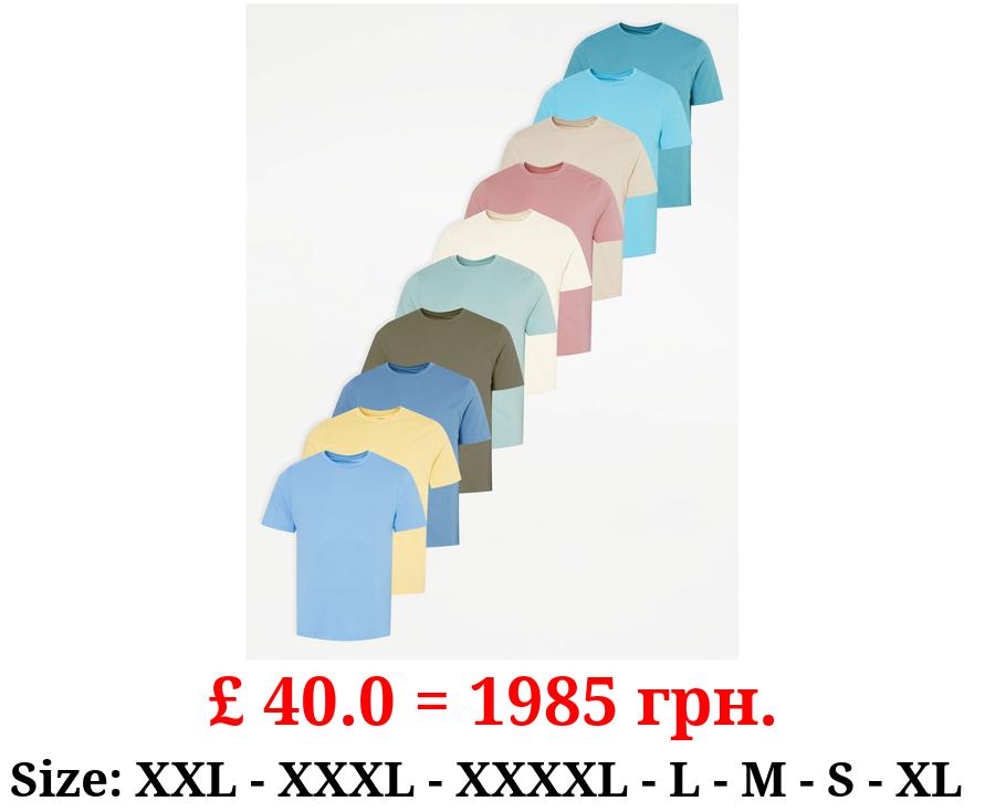 Assorted Crew Neck T-Shirts 10 Pack