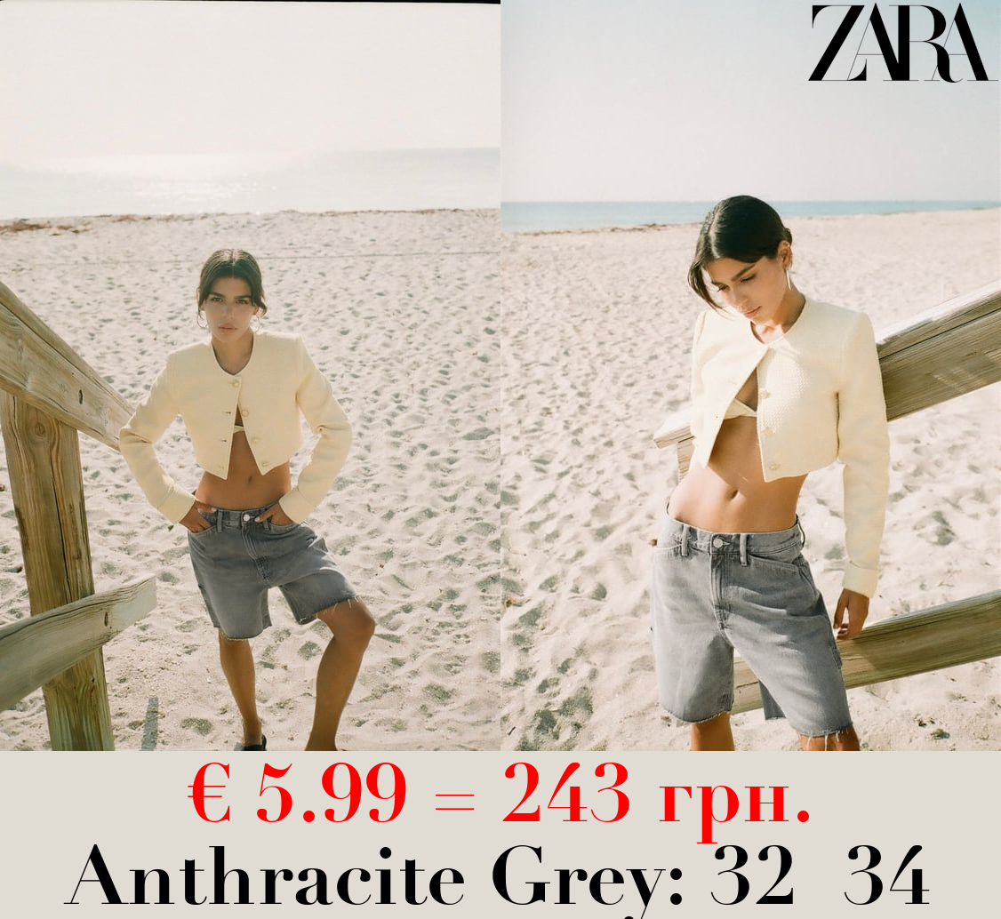 PREMIUM DENIM CARGO BERMUDA SHORTS