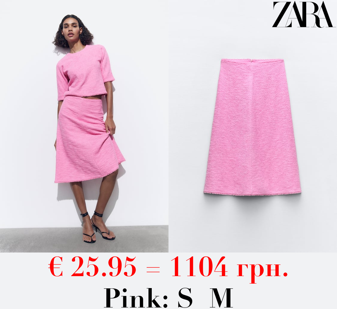 TEXTURED JACQUARD MIDI SKIRT