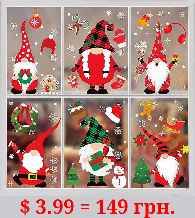 Funnlot Christmas Window Clings Christmas Window Clings 316PCS Christmas Window Stickers Christmas Window Decals 8 Sheets Christmas Window Decorations Window Clings for Glass Windows