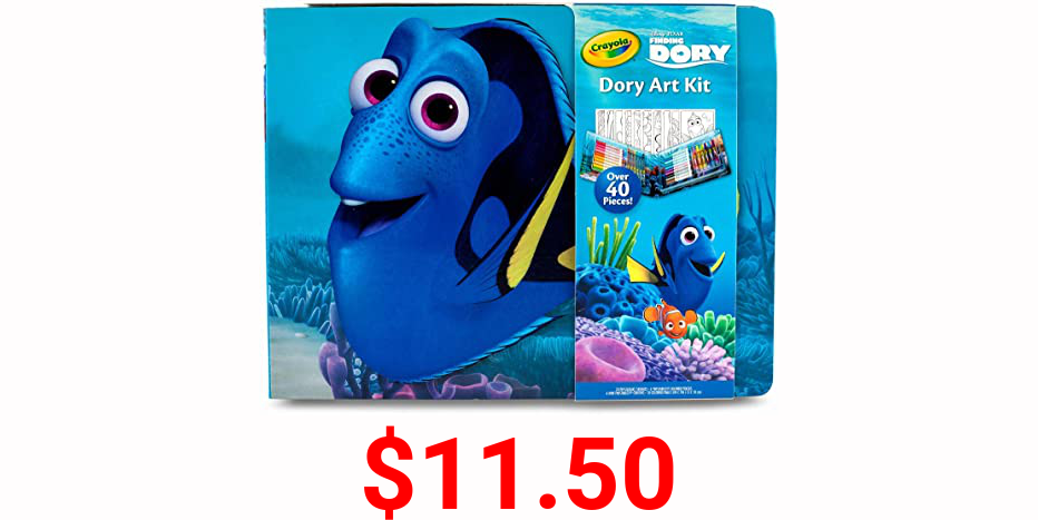 Crayola Finding Dory Art Kit, Gift for Kids, 42 Piece, Ages 5, 6, 7, 8, 04-2014