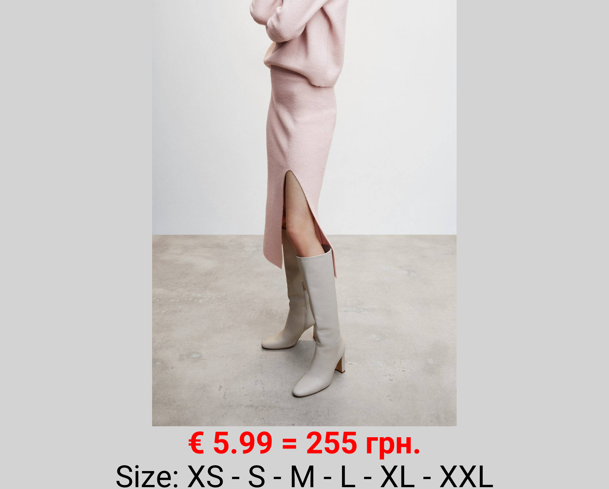 Falda punto abertura