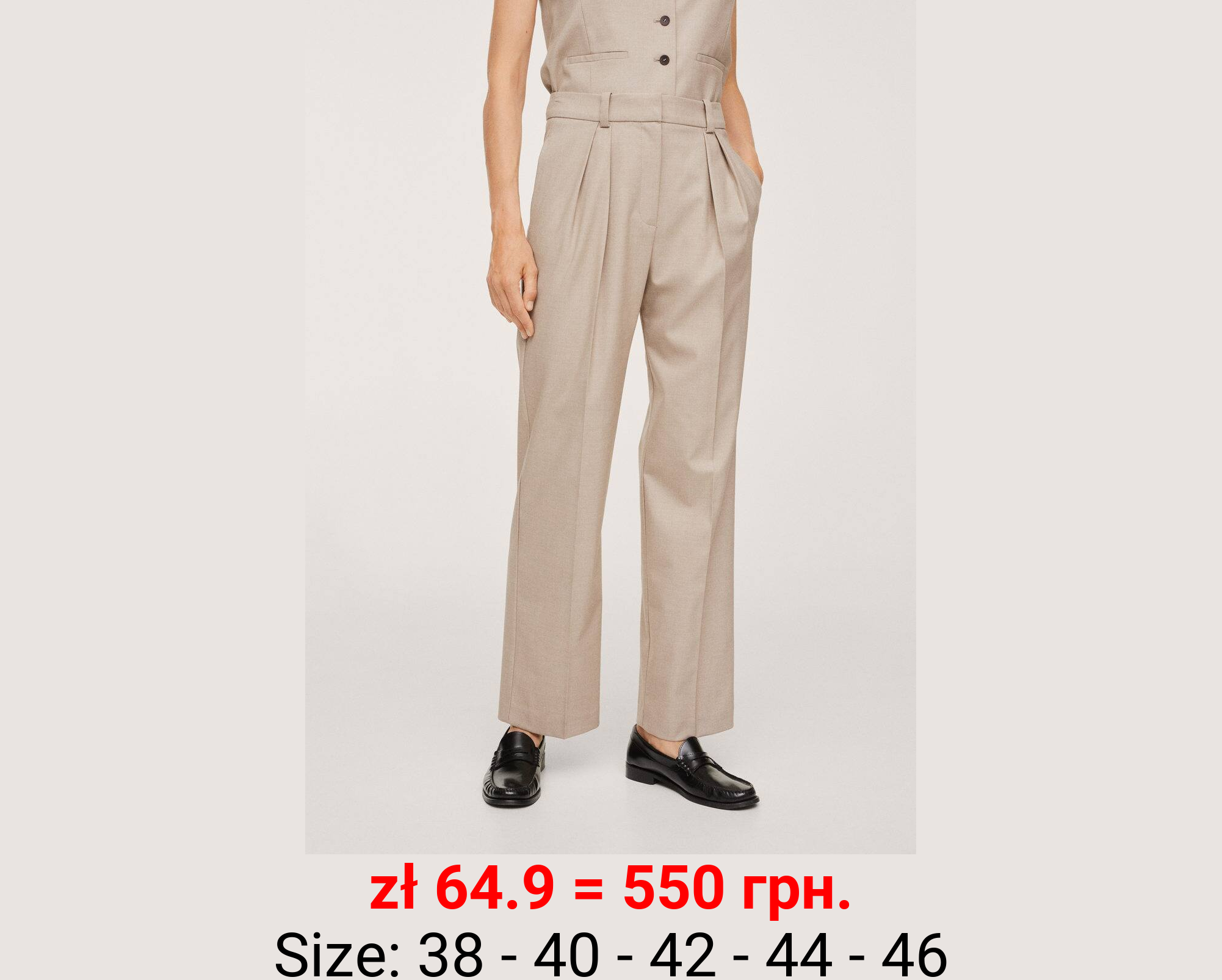 Pantalón traje pinzas