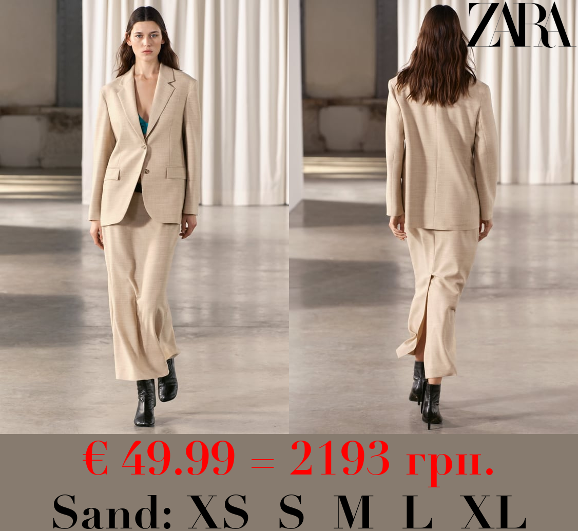 ZW COLLECTION WOOL STRAIGHT FIT BLAZER