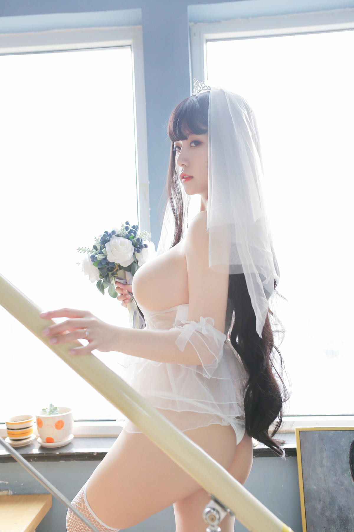 Cosplay 猫九酱Sakura 长发婚纱 Set.02 4