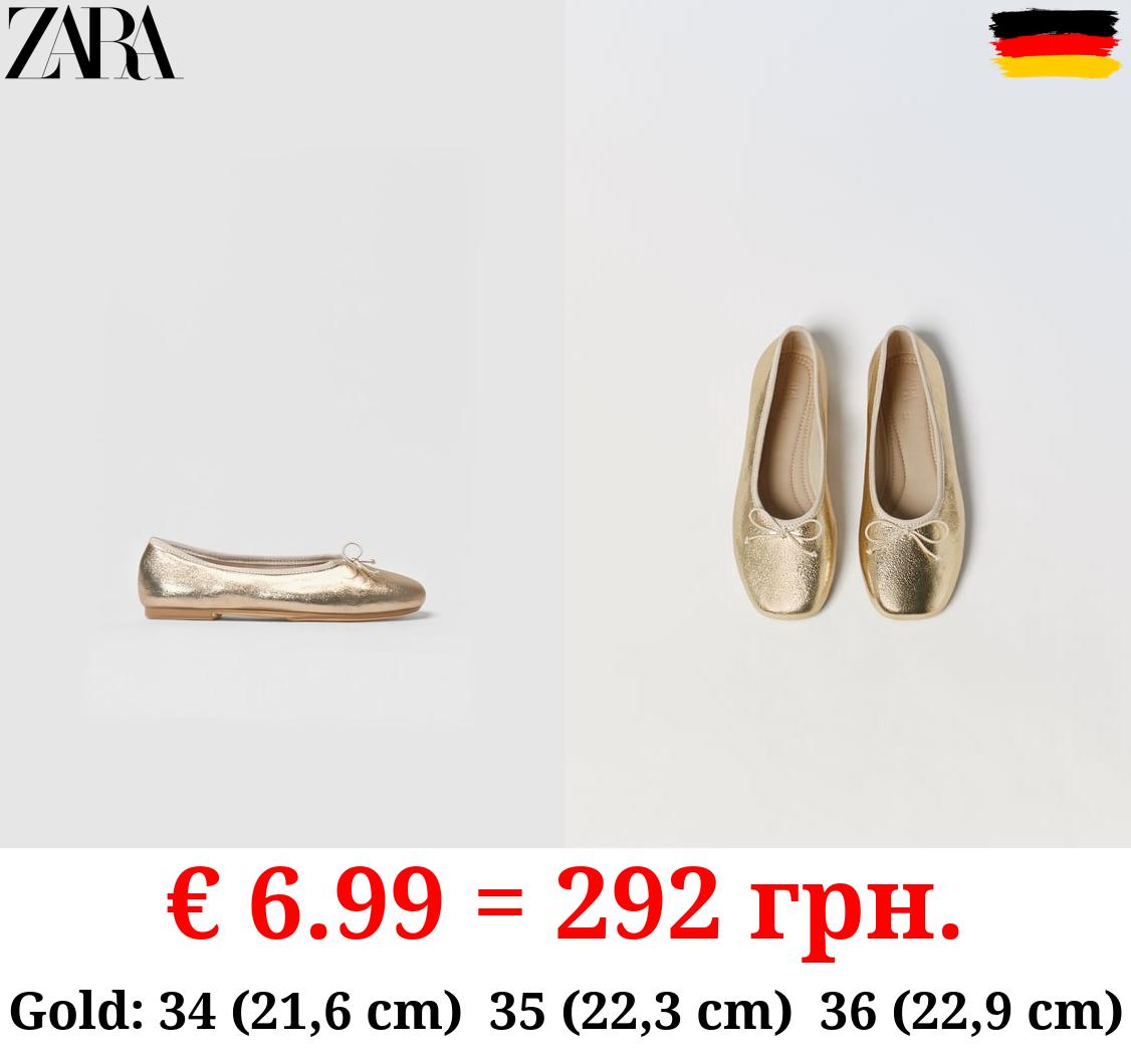 METALLIC BALLET FLATS