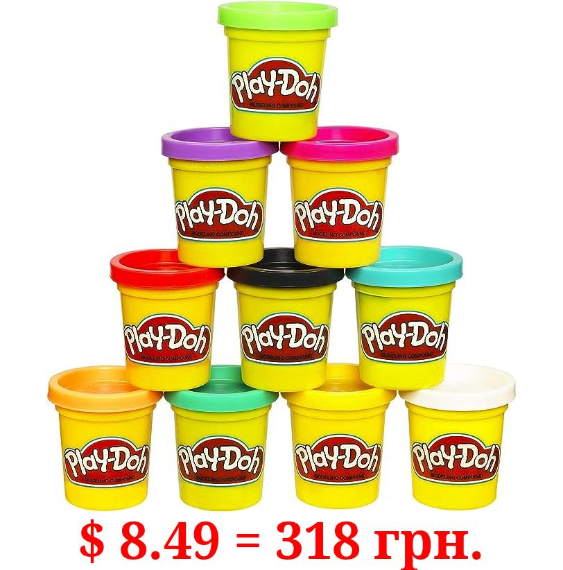 Play-Doh Modeling Compound 10-Pack Case of Colors, Perfect for Halloween Treat Bags, Non-Toxic, Assorted, 2 oz. Cans, 2+, Multicolor (Amazon Exclusive)