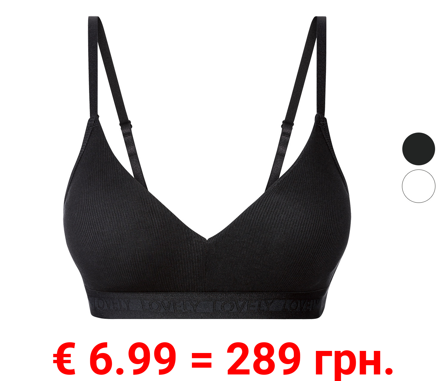 esmara® Damen Soft BH in modischer Ripp-Qualität
