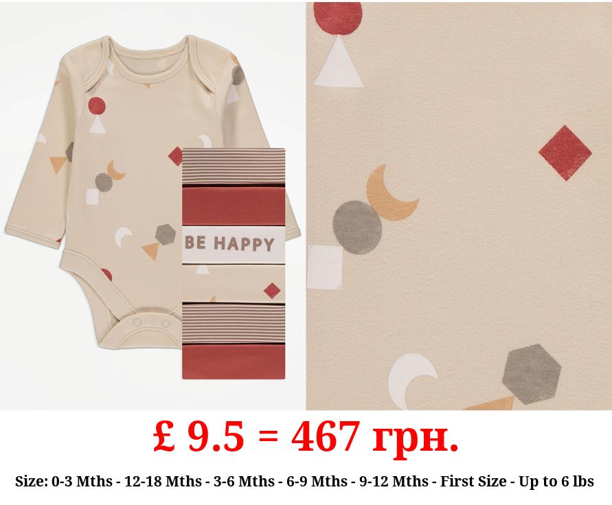 Neutral Shapes Long Sleeve Bodysuits 7 Pack