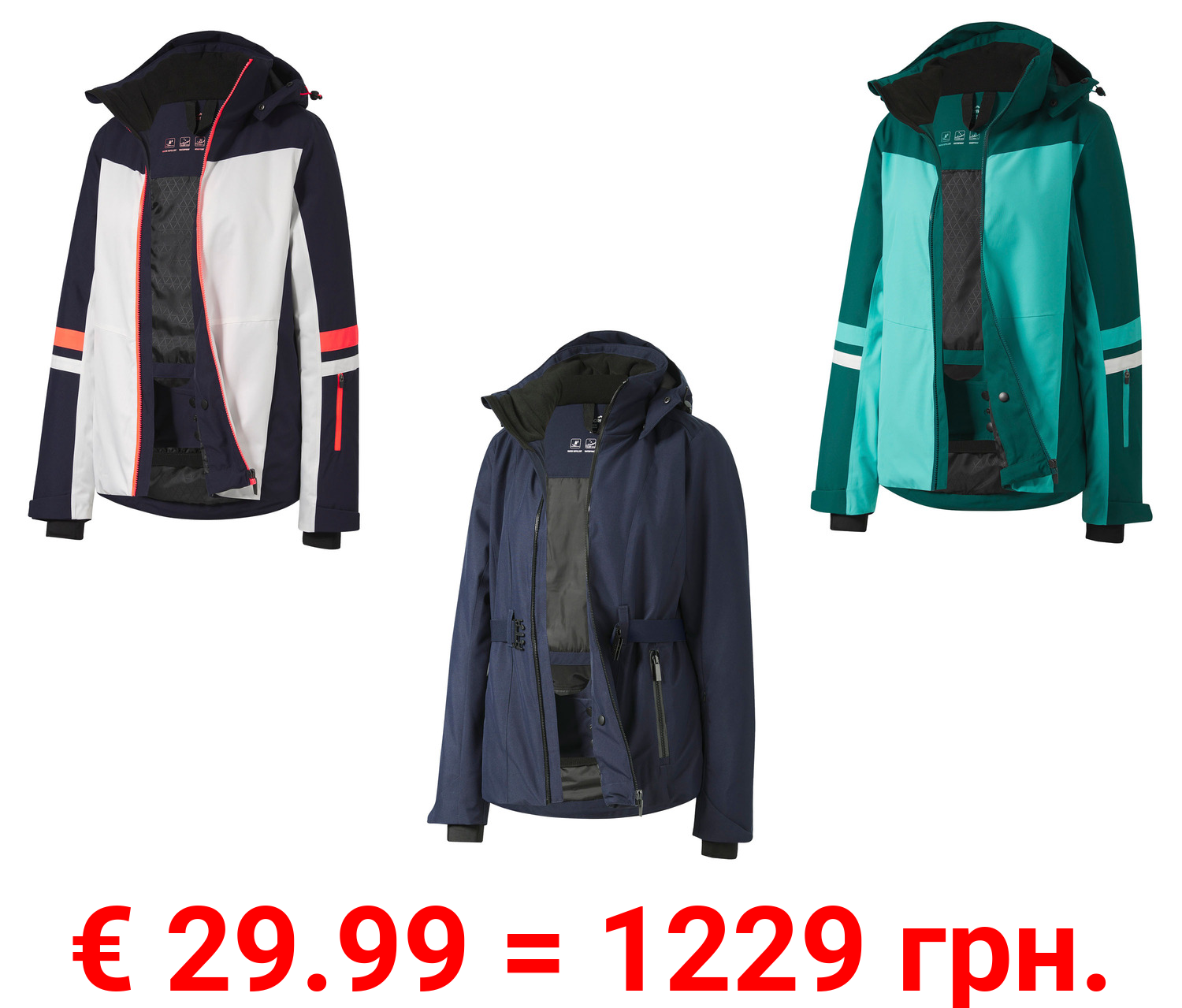 CRIVIT Damen Skijacke mit RECCO®-Ortungssystem