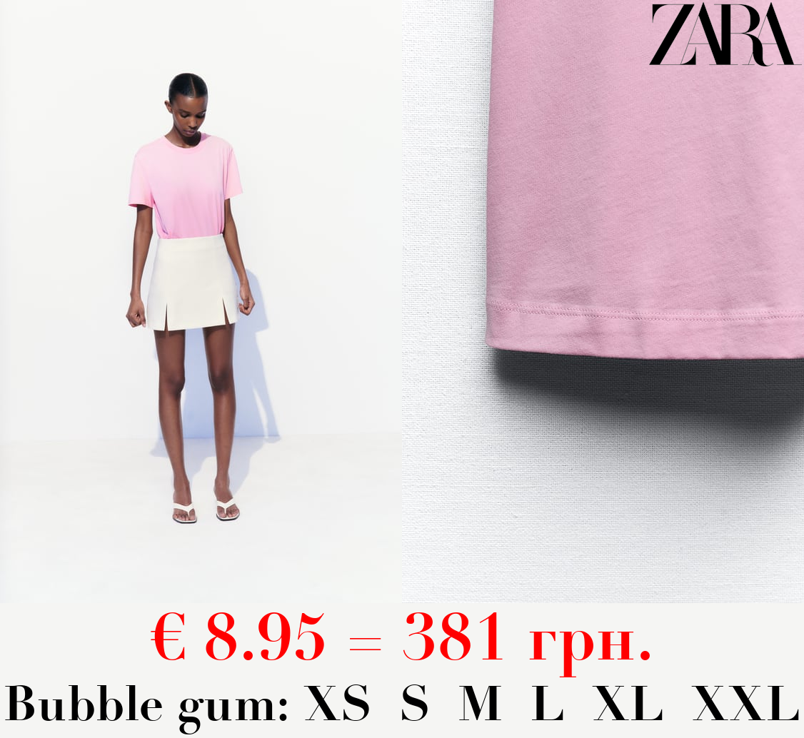 COTTON T-SHIRT WITH ENZYME FINISH