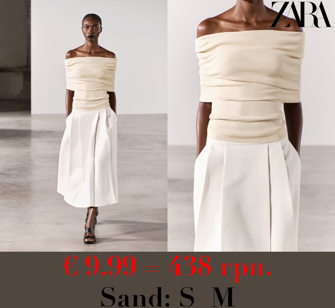 OFF-THE-SHOULDER KNIT TOP