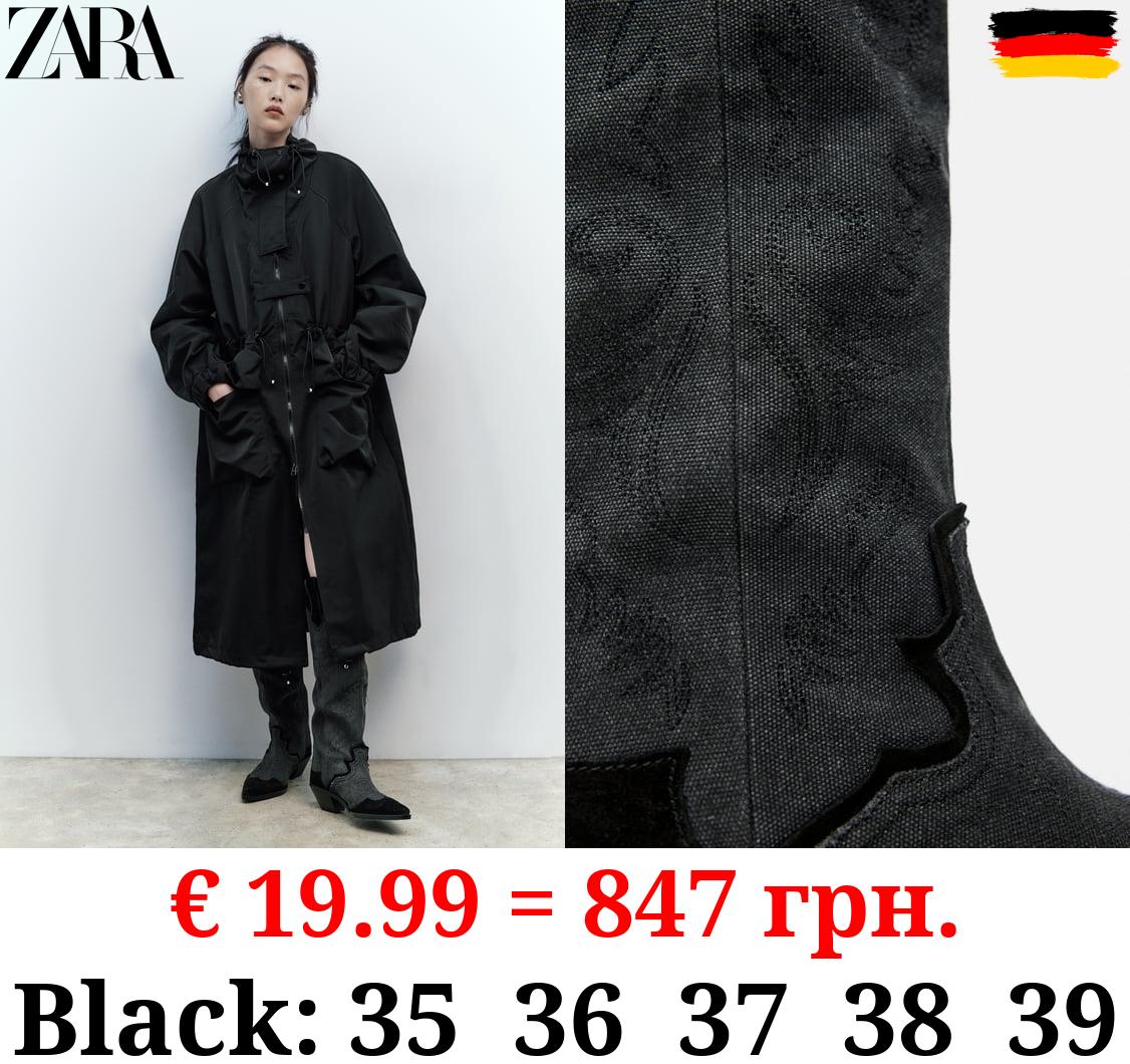 HEELED EMBROIDERED COWBOY BOOTS