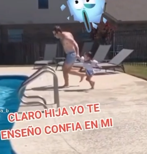 Niña confiando en su padre