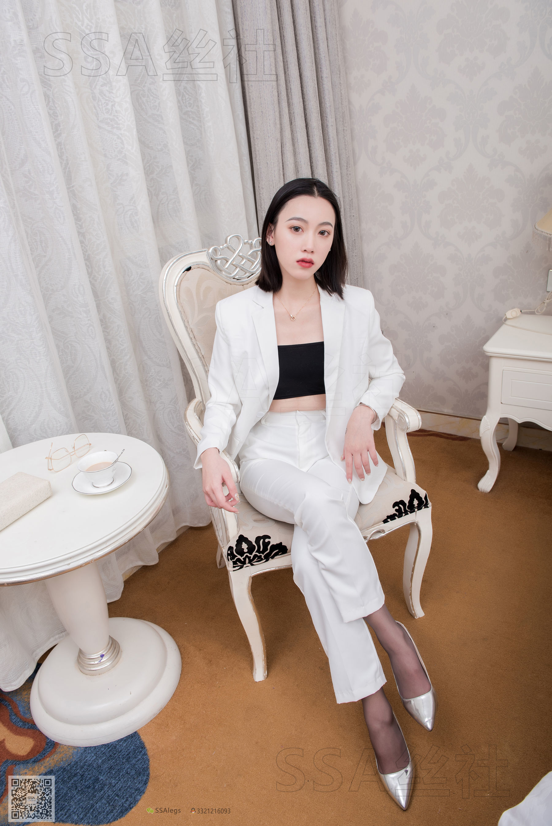 [SSA丝社]超清写真_No.065_大大_白衣西裤-写真图集共122P 9