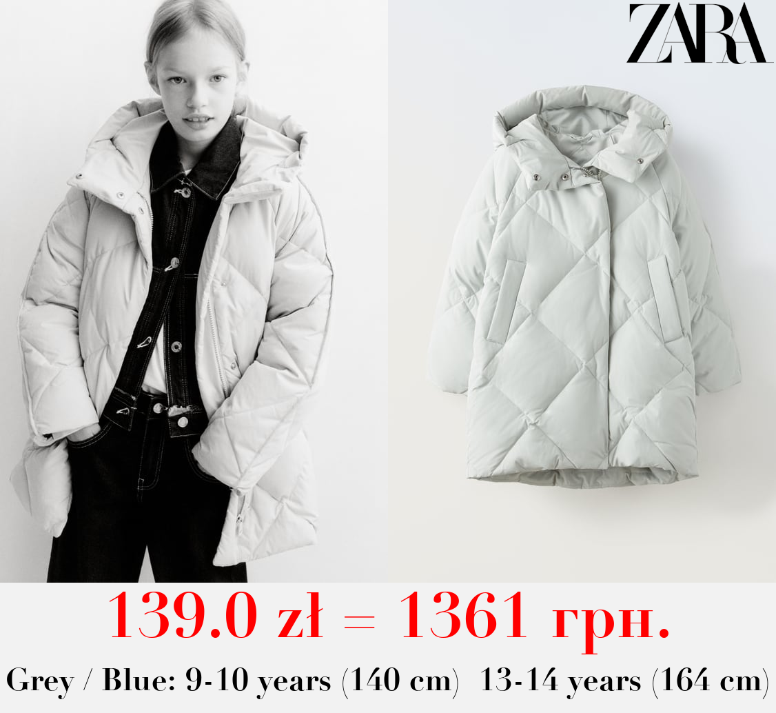 FEATHER AND DOWN PUFFER JACKET