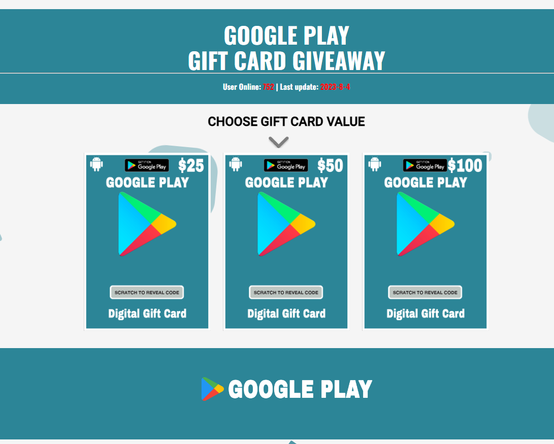 Google Play Gift Card - $100 - Digital Download