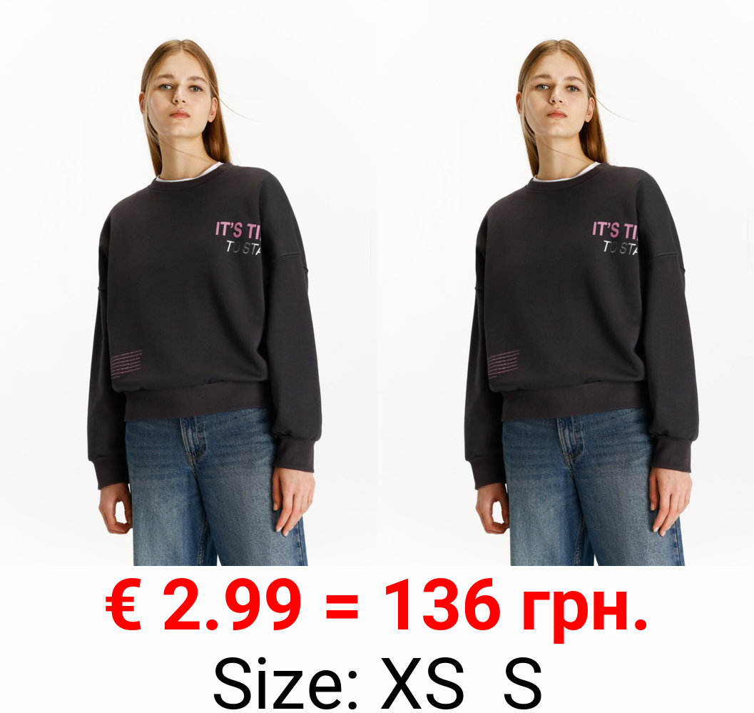 Metallic print sweatshirt