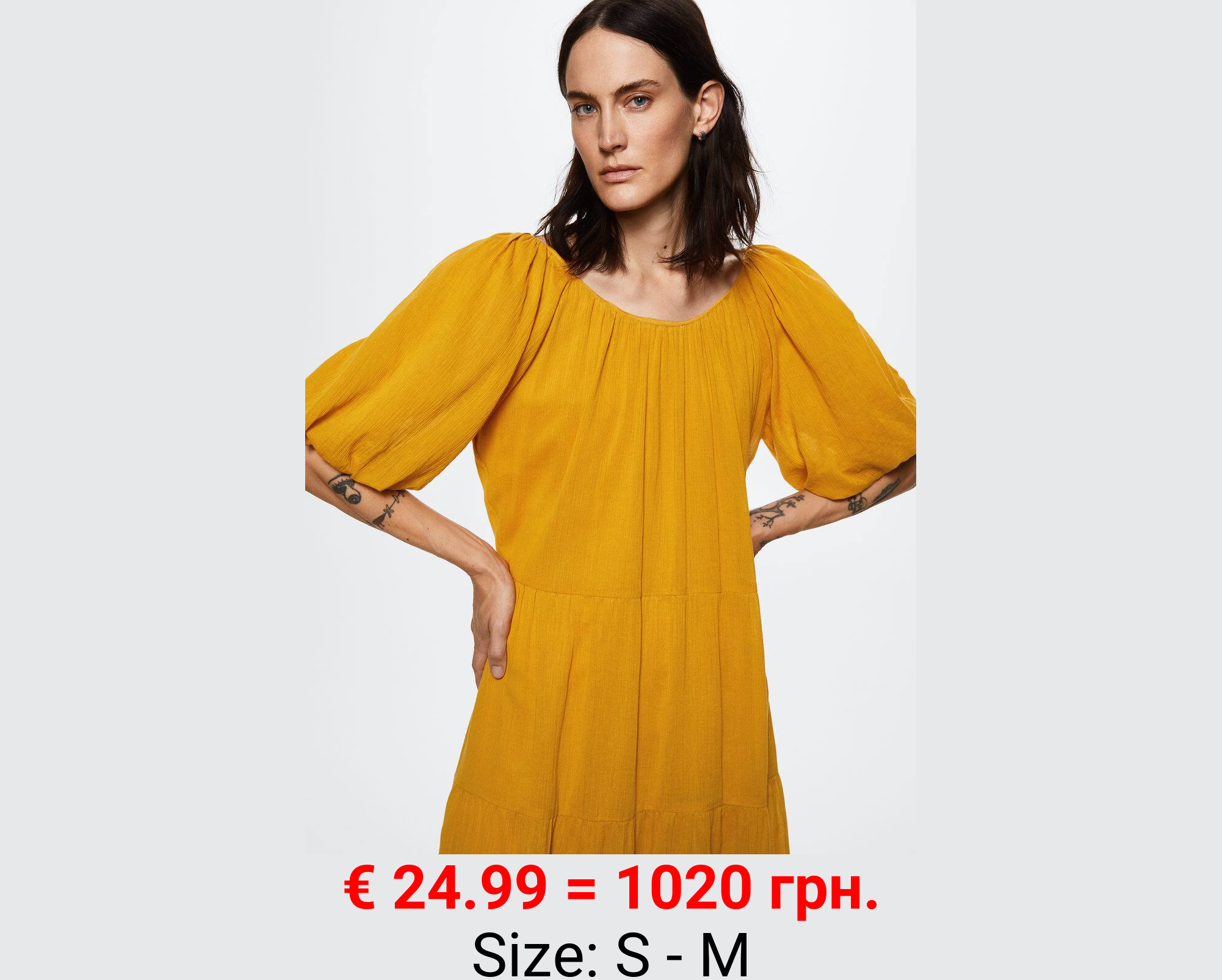 Vestido largo volantes