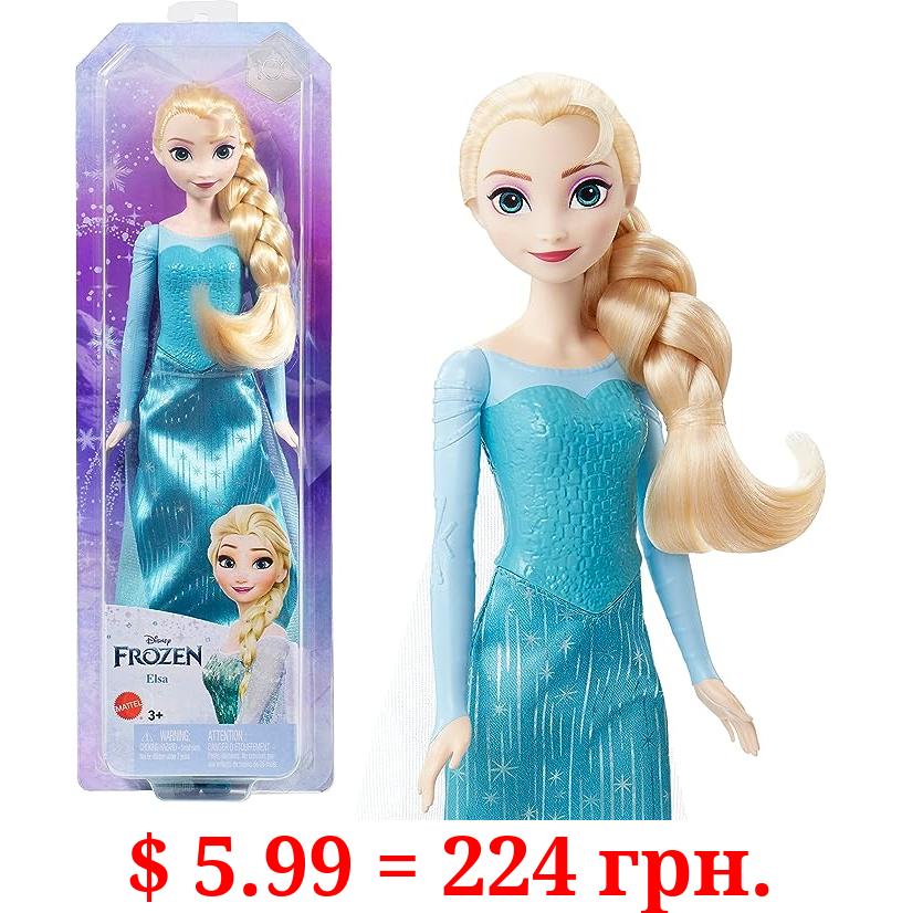 Mattel Disney Princess Dolls, Elsa Posable Fashion Doll with Signature Clothing and Accessories, Mattel Disney's Frozen Movie Toys