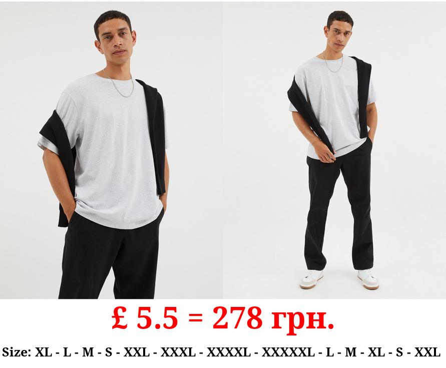 Grey Plain Oversized T-Shirt
