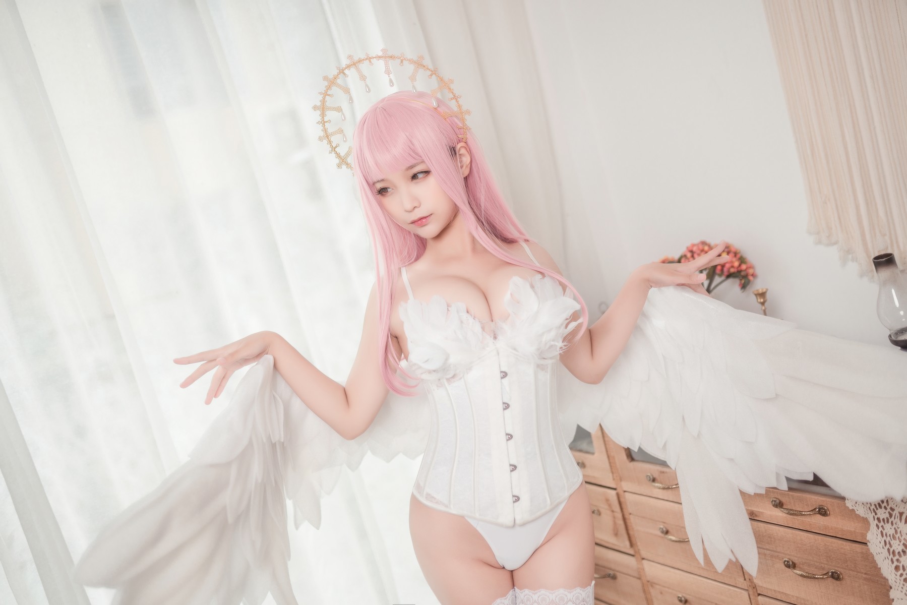 Cosplay 蠢沫沫 Chunmomo 沫沫真爱版 天使本-光天使 36
