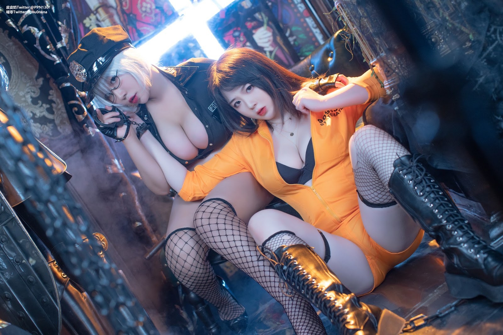 Cosplay 皮皮奶可可爱了啦 & 喵零 匪警 23