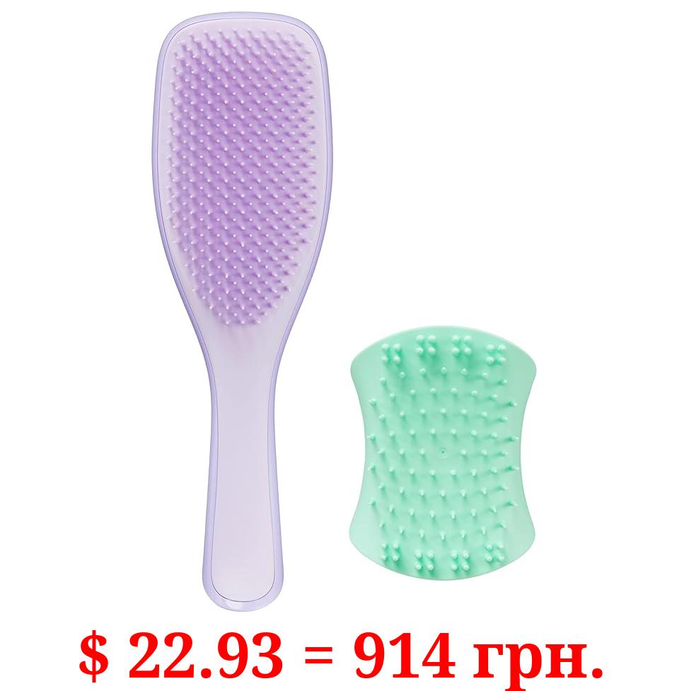 Tangle Teezer | The Detangle & Massage Hairbrush Bundle | For Fine, Fragile or Color-Treated | The Ultimate Detangler Fine & Fragile and The Scalp Exfoliator & Massager
