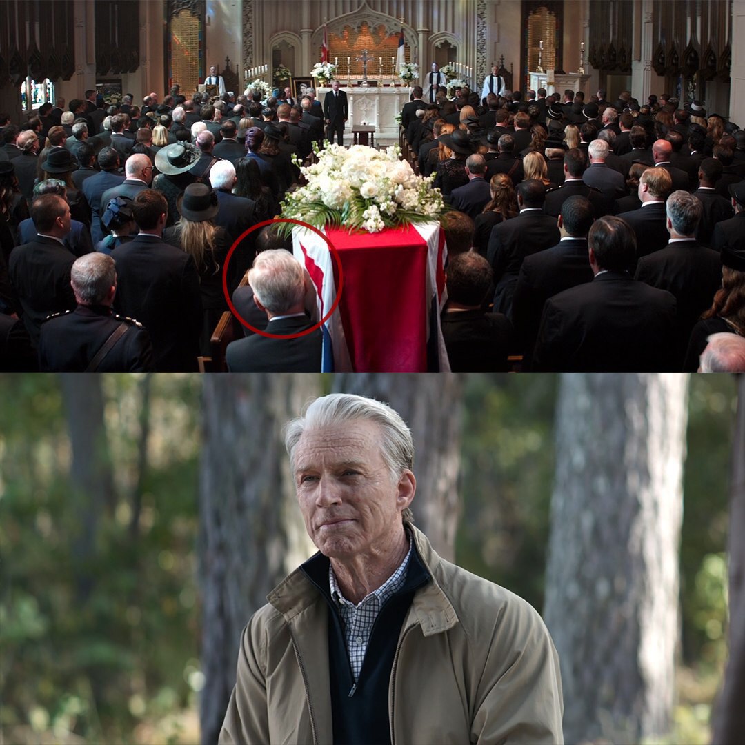 Стив Роджерс на похоронах Пегги