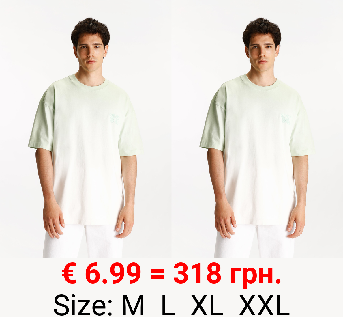 Embroidered tie-dye T-shirt